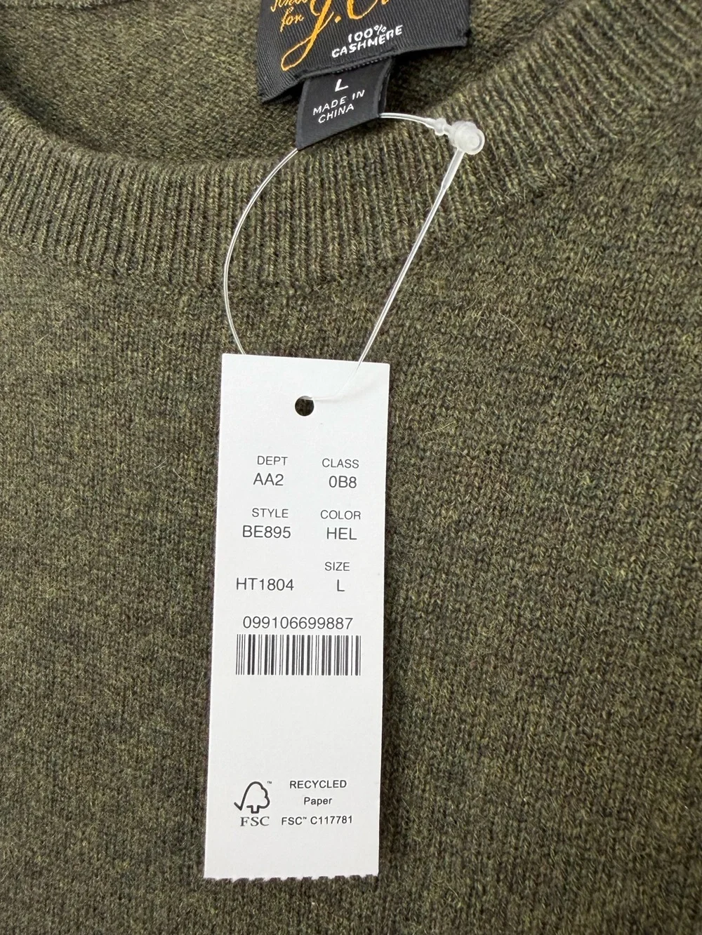 NWT J. Crew Cashmere Crewneck Sweater